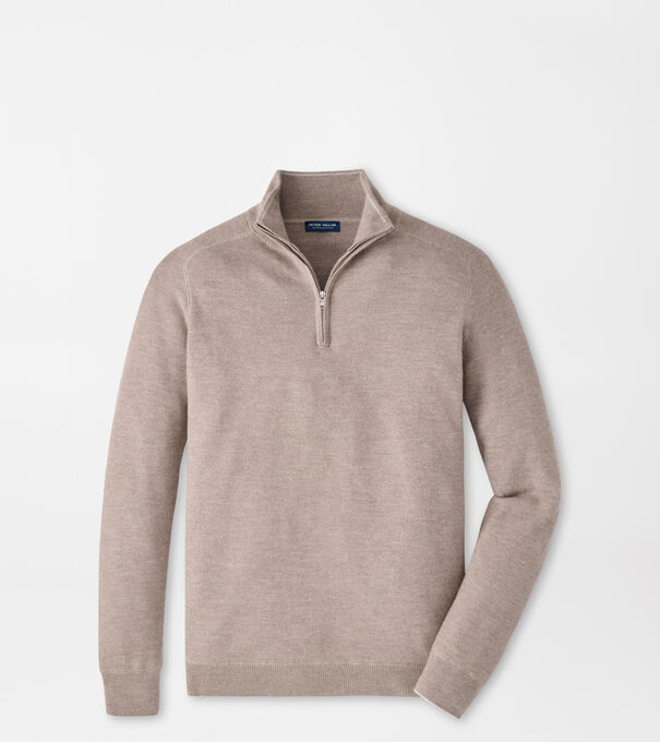 Voyager Cashmere-Silk Saddle Shoulder Quarter Zip
