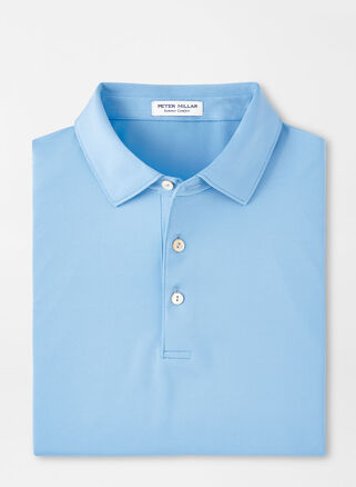 Peter Millar Solid Performance Jersey Polo In Cottage Blue