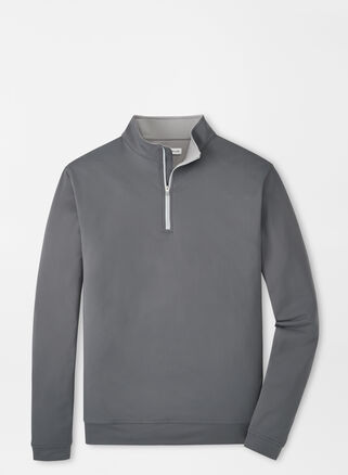 Peter Millar Perth Performance Quarter-zip In Iron