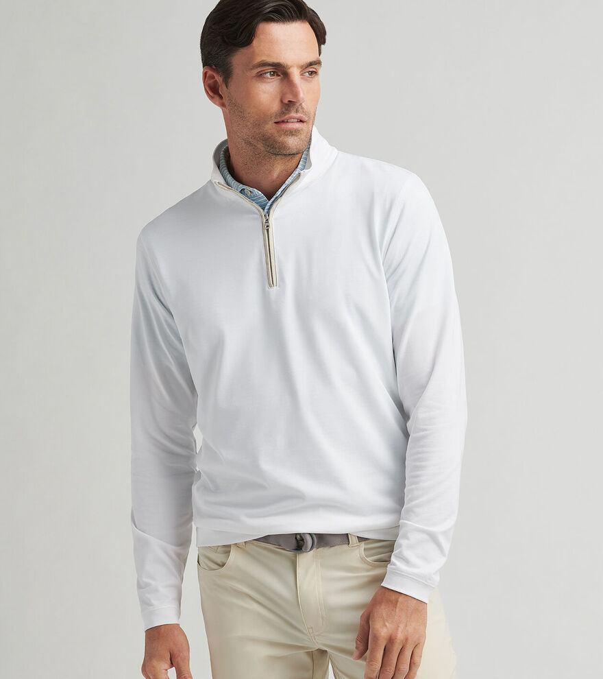 Albatross Cotton-Blend Piqu&eacute; Quarter-Zip image number 2