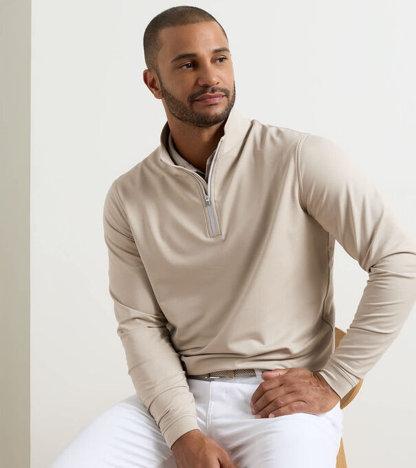 Perth M&eacute;lange Performance Quarter-Zip - Alternate Image 1