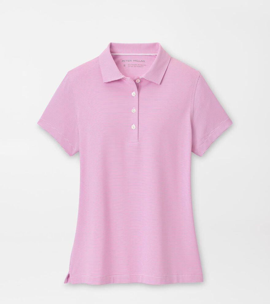 Peter Millar Women's Peony/White Jubilee Short-Sleeve Button Polo