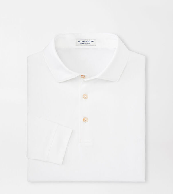 Solid Stretch Jersey Long Sleeve Polo