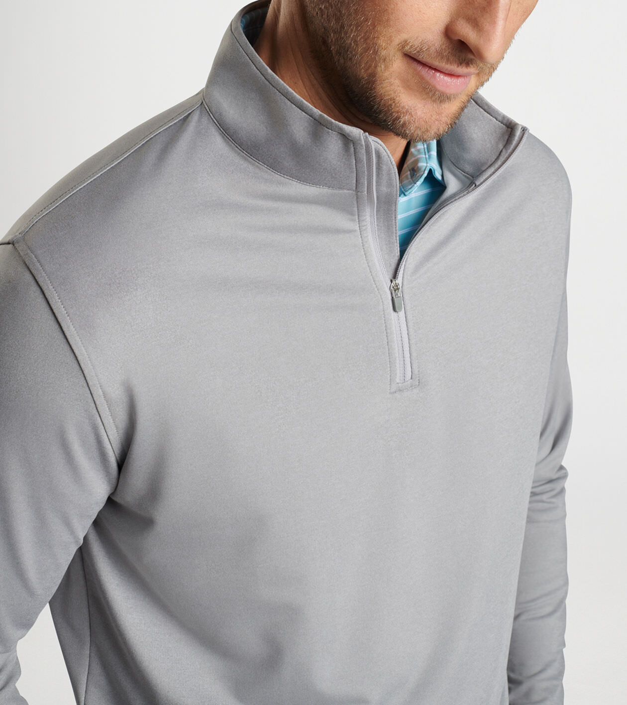 Perth Melange Performance Quarter Zip Men s Pullovers Hoodies Peter Millar