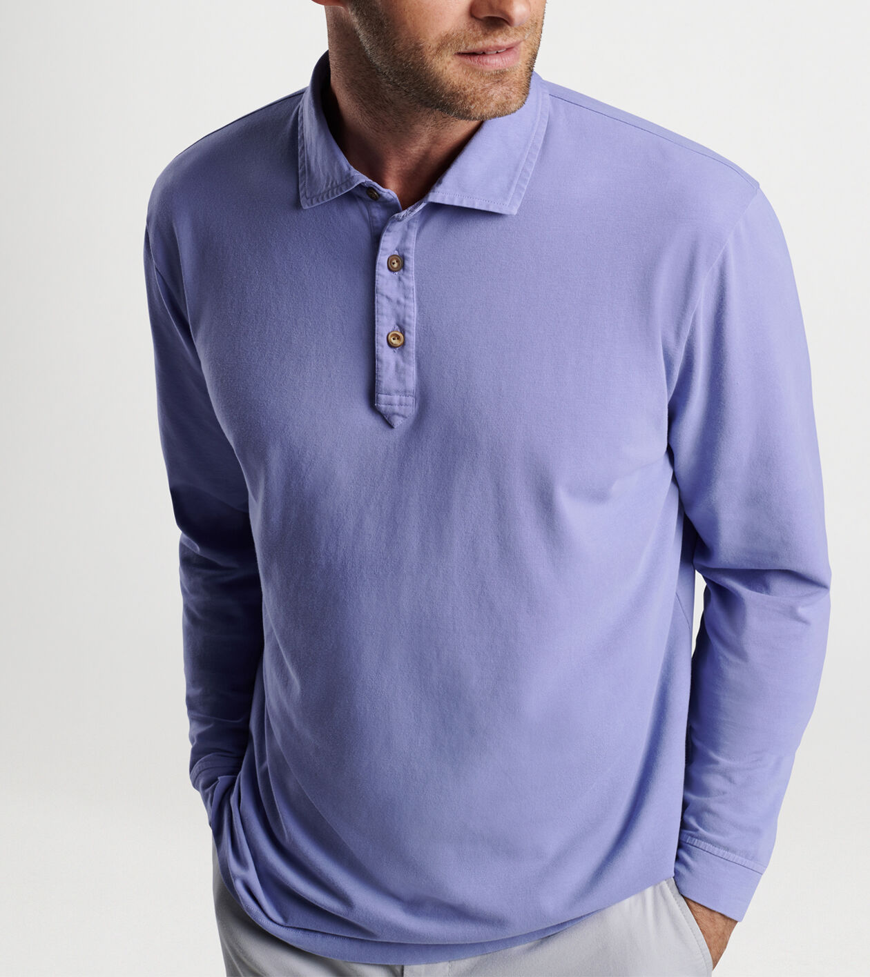 Lava Wash Long Sleeve Polo Men s Polos Peter Millar