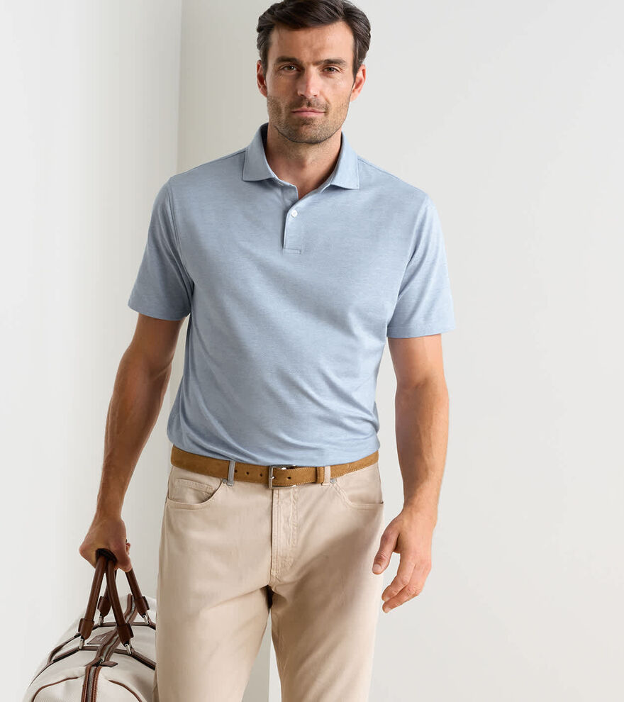Excursionist Flex Herringbone Knit Polo image number 2