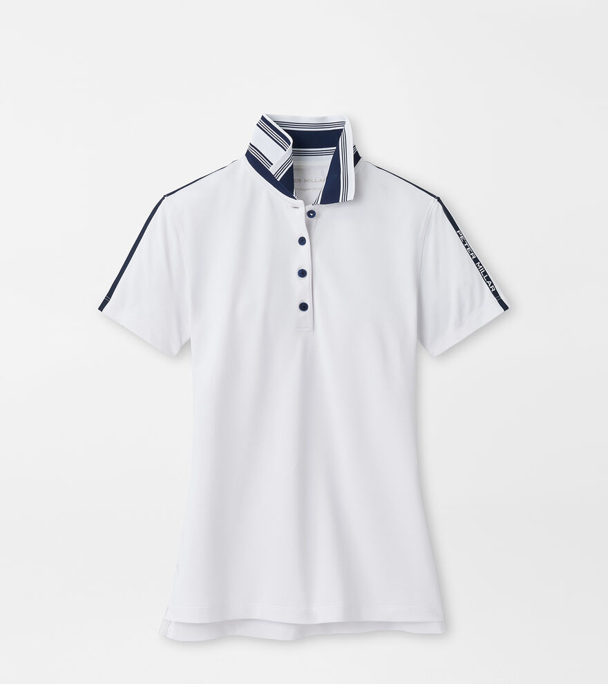 Hicks Stripe Collar Sport Polo Women's Polo Shirts Peter Millar