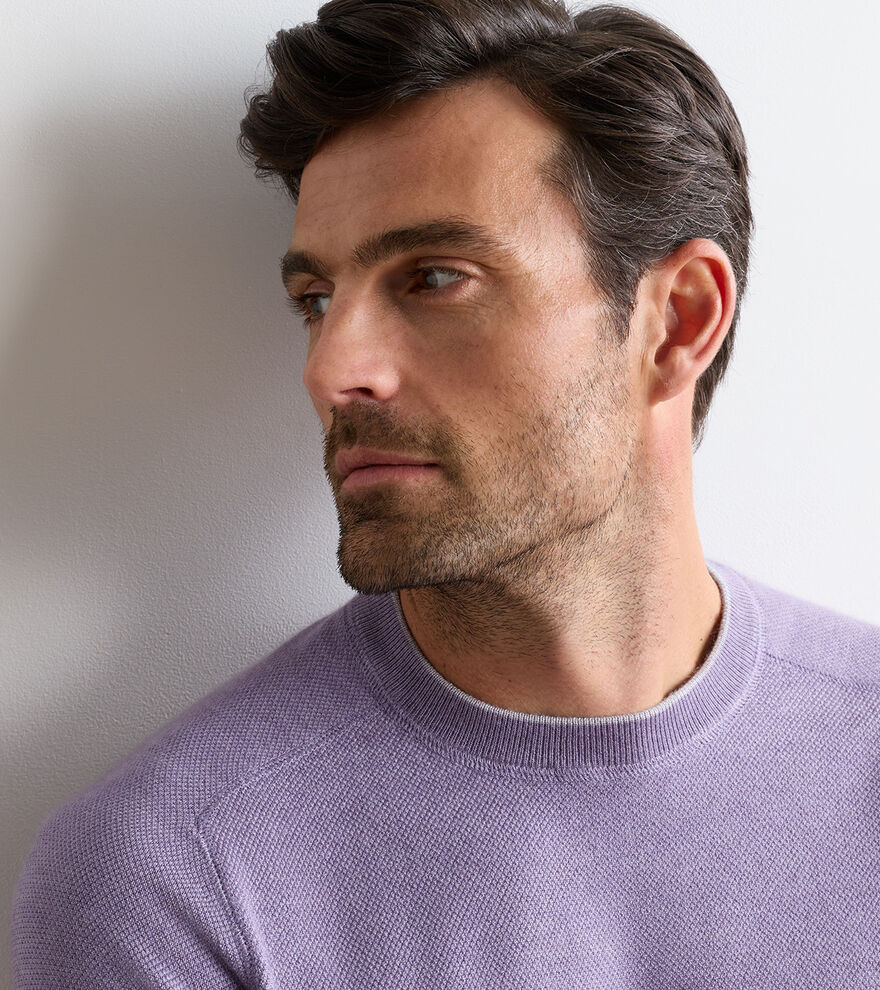 Voyager Cashmere-Silk Saddle Shoulder Crew image number 4