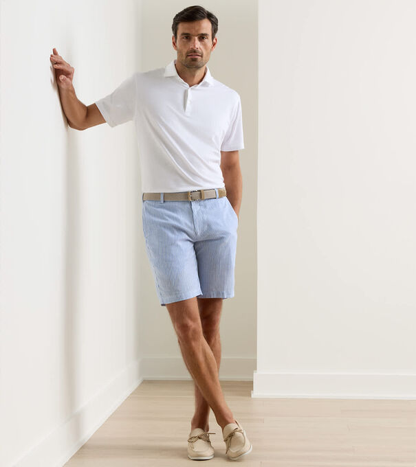 Surge Linen-Blend Stripe Performance Short