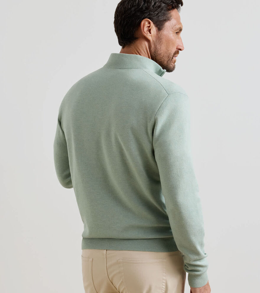 Coolspun Lite Cotton Quarter-Zip Jumper image number 3