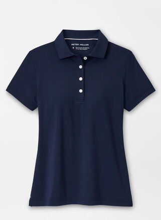 Peter Millar Women's Short Sleeve Button Polo In Navy