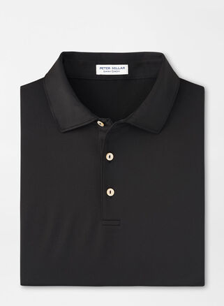 Peter Millar Solid Performance Jersey Polo In Black