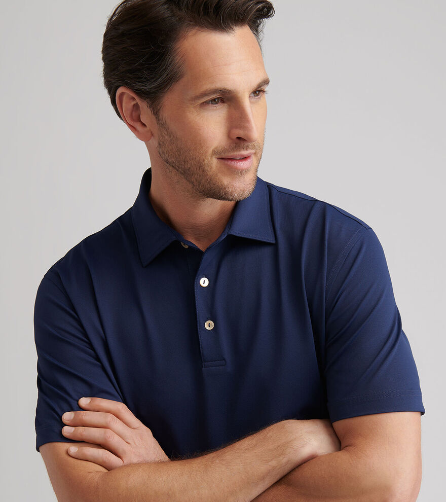 Solid Stretch Mesh Polo Peter Millar