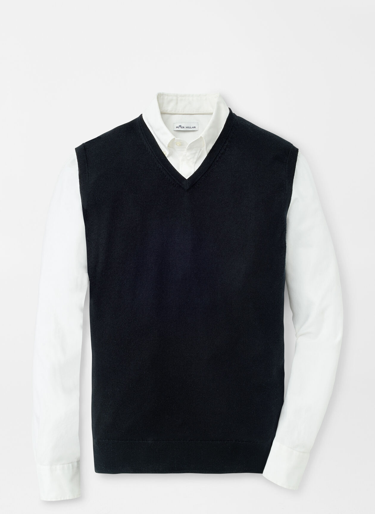 v neck black vest