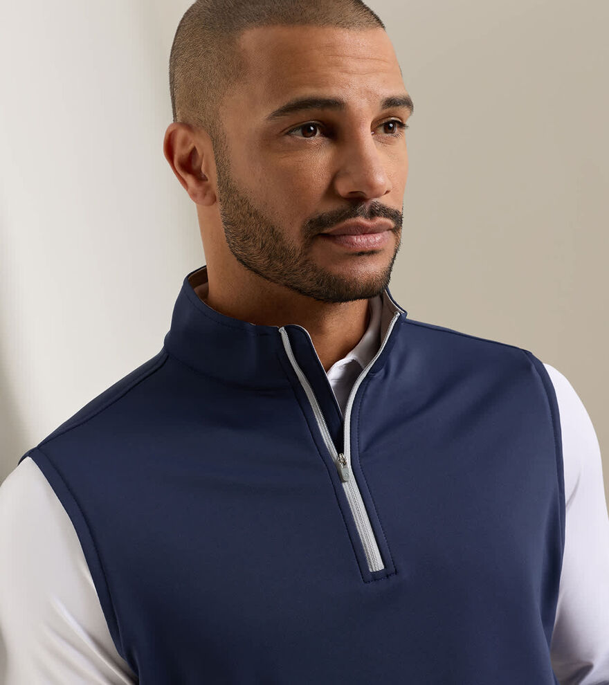 Galway Stretch Loop Terry Quarter-Zip Gilet - Alternate Image 4
