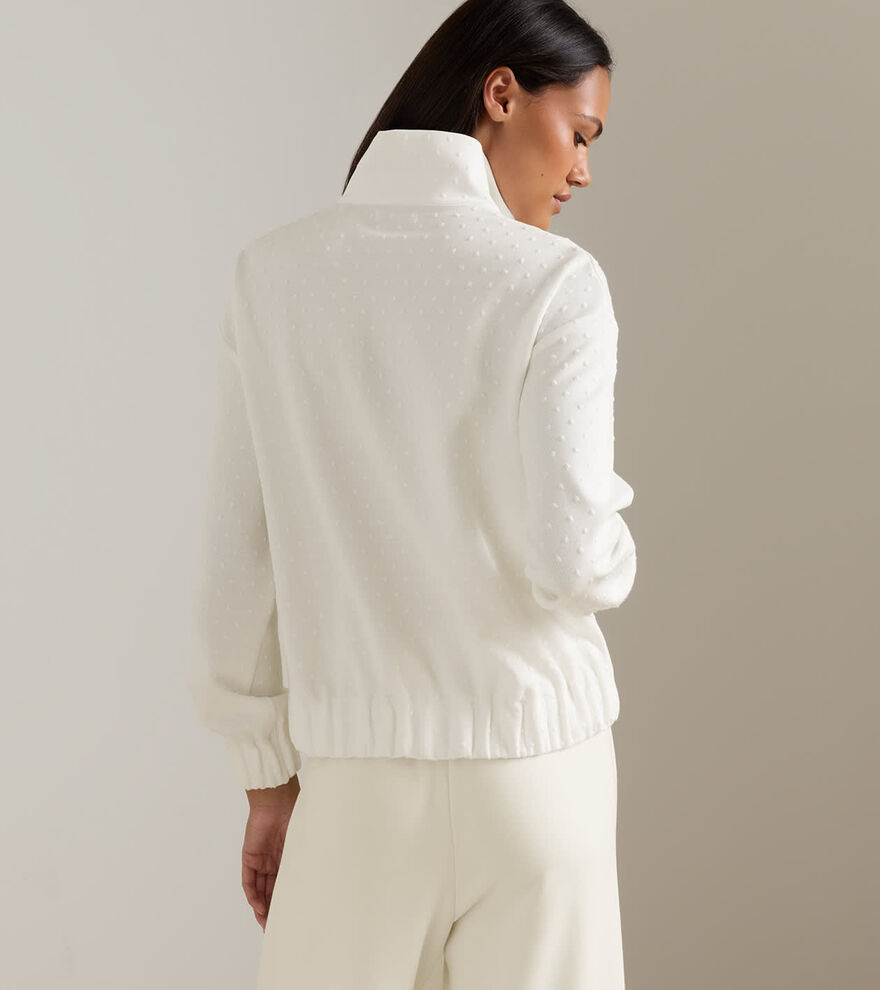 Flora Knit Swiss Dot Jacquard Full-Zip - Alternate Image 2