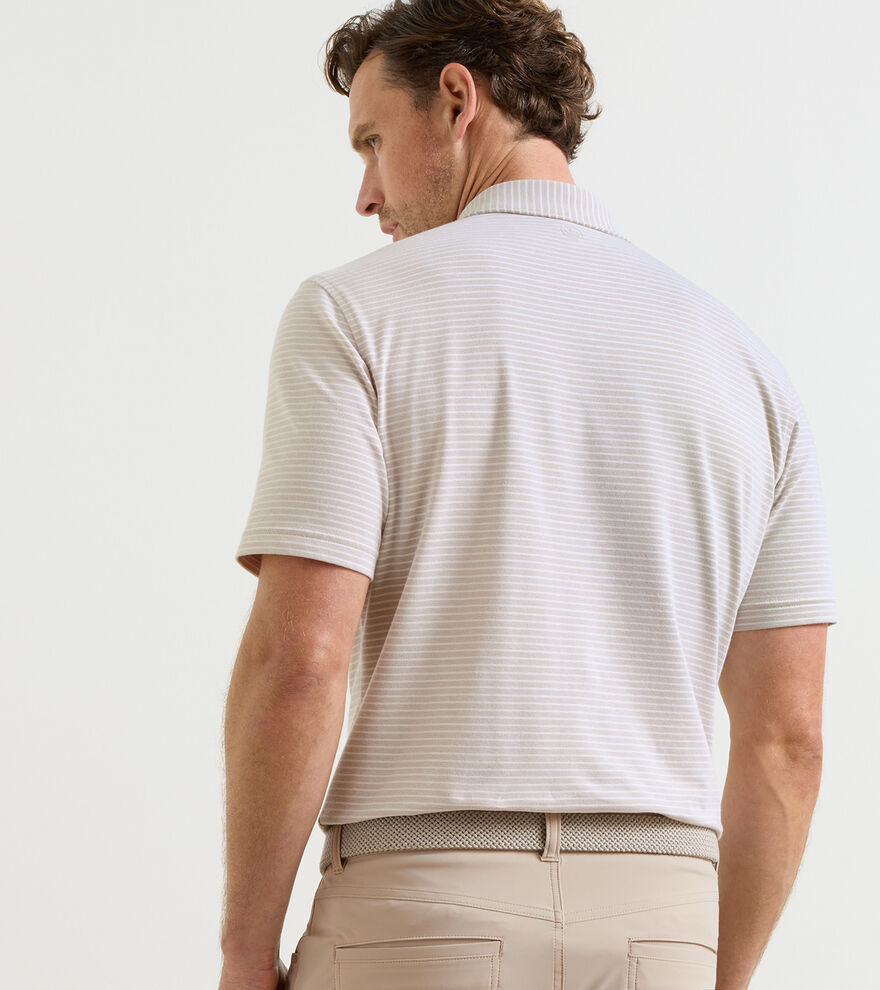 Albatross Stripe Cotton-Blend Piqu&eacute; Polo image number 3