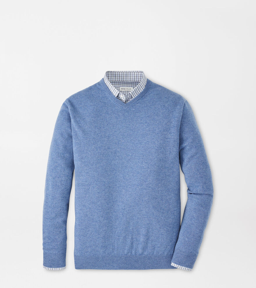 Crown Heritage Cashmere V-Neck Jumper image number 1