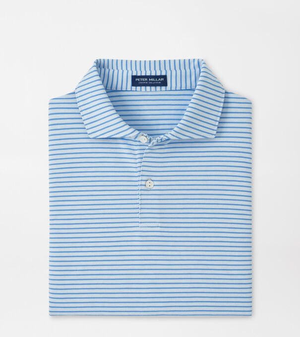 Albatross Stripe Cotton-Blend Piqu&eacute; Polo