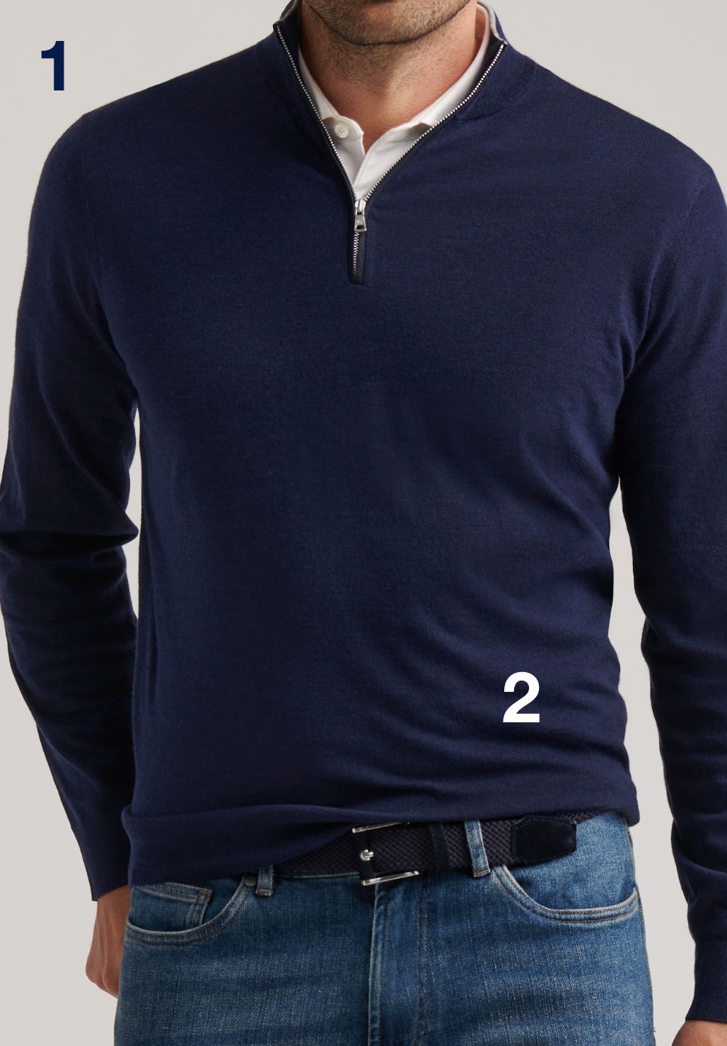 Albatross Cotton-Blend Piqué Quarter-Zip Men's Pullovers Peter