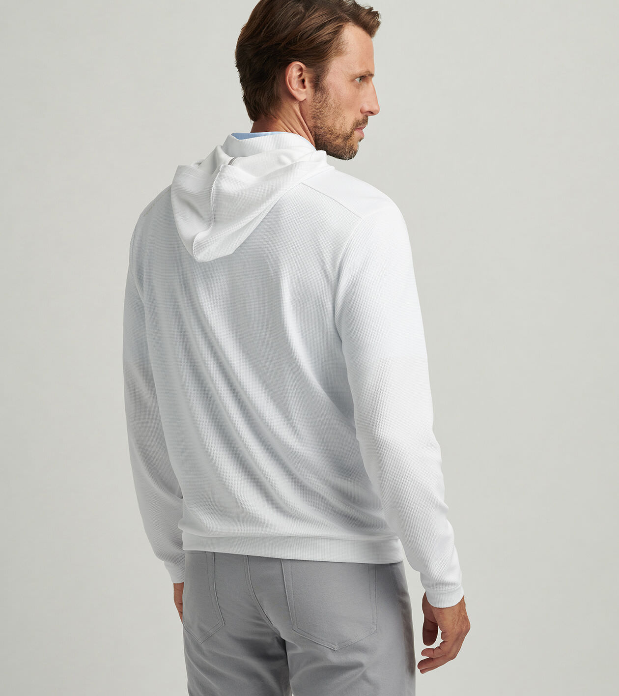 Grid Performance Half-Zip Hoodie | Men's Hoodies | Peter Millar