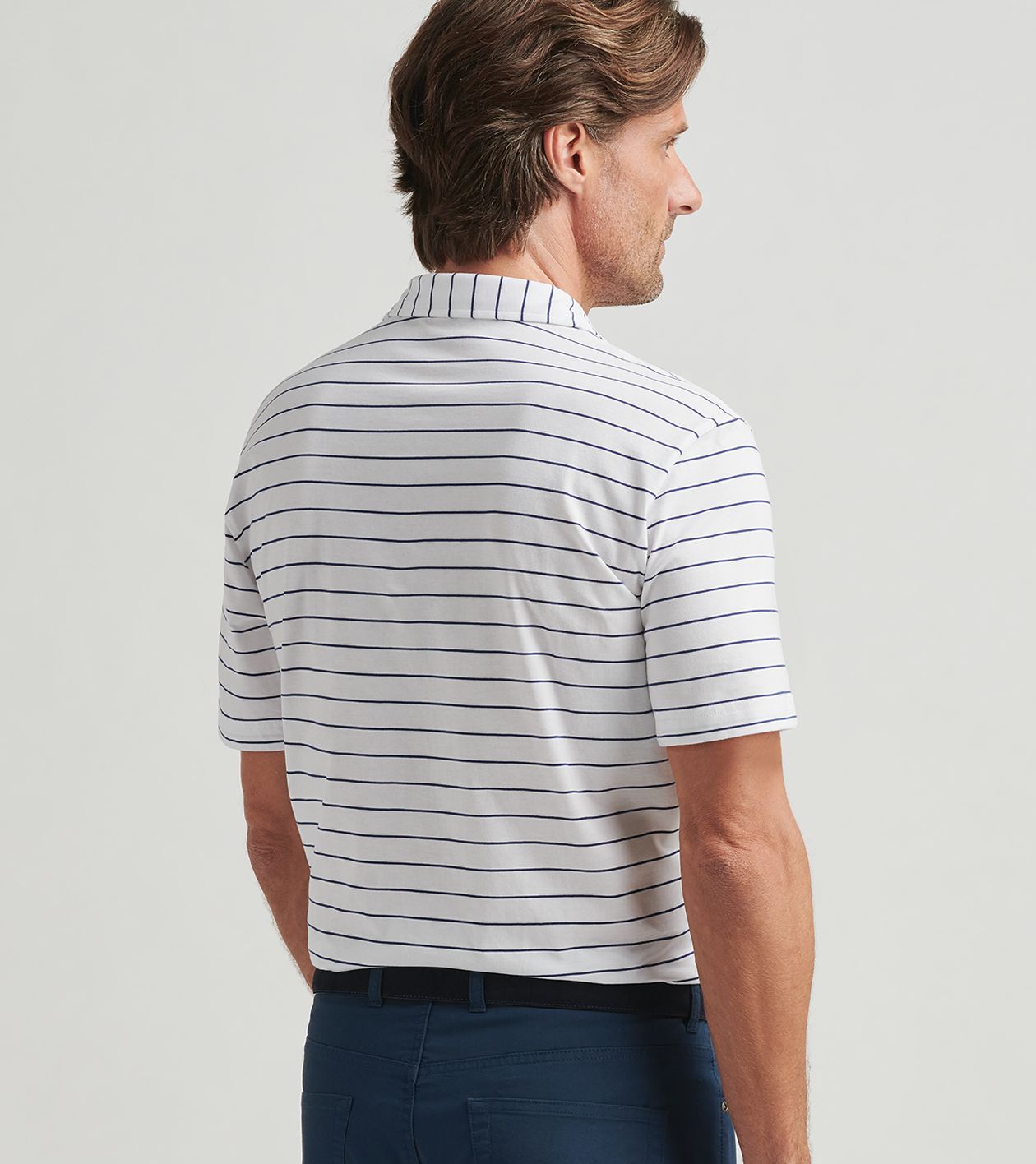 【ROMANTIC CROWN】22SS★ STRIPE KNIT POLO A'GEM/9 × .kom 『ROMANTIC CROWN/ロマンティック クラウン
